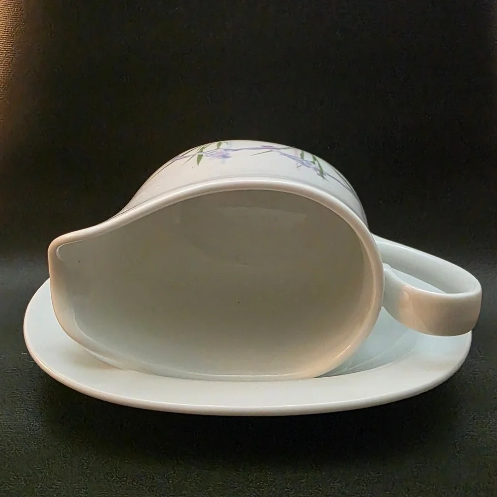 Corelle Shadow Iris Gravy Boat w/ Underplate Sauce Server Replacement